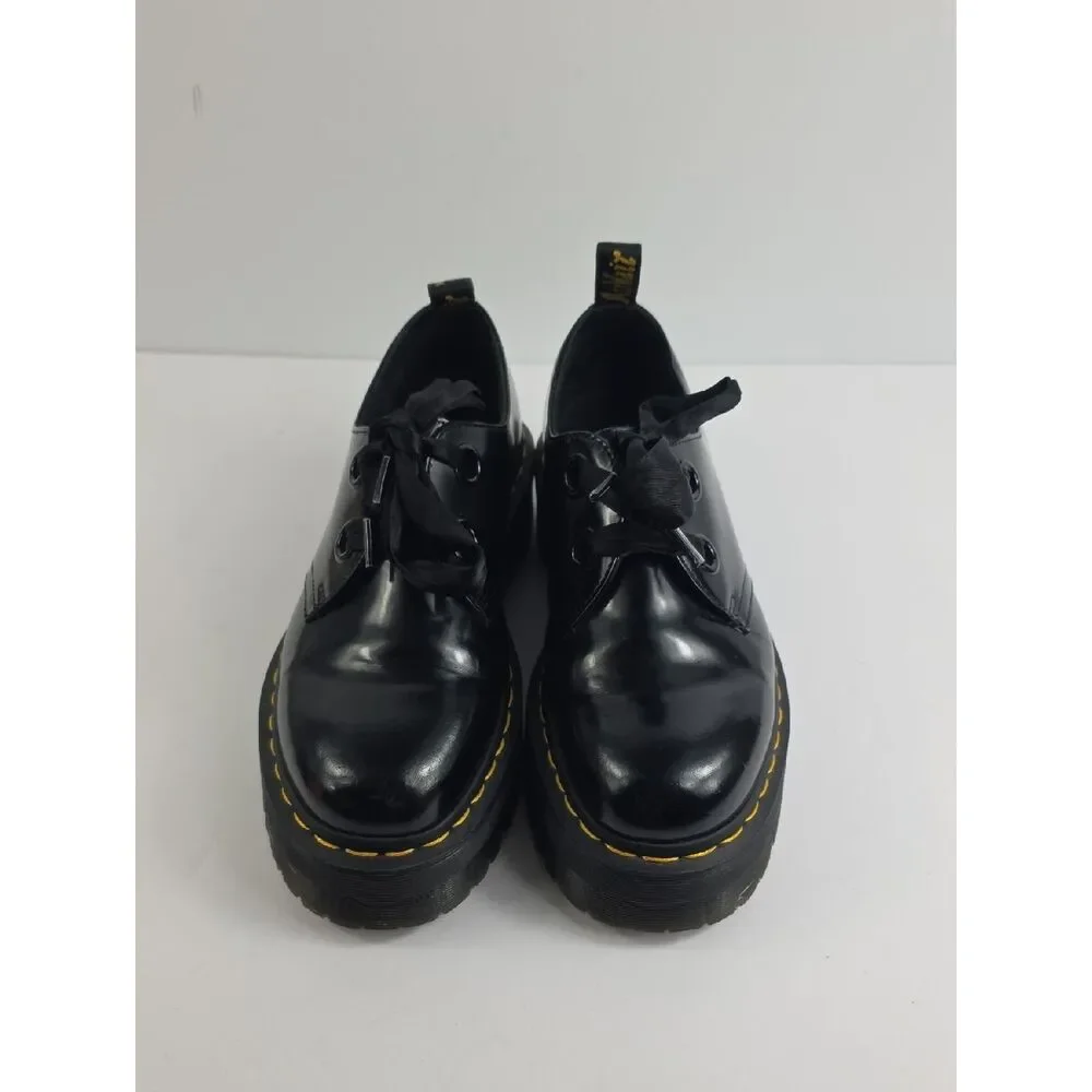 Dr. Martens Holly Black Patent Leather  Platform Women's Shoes Size 9